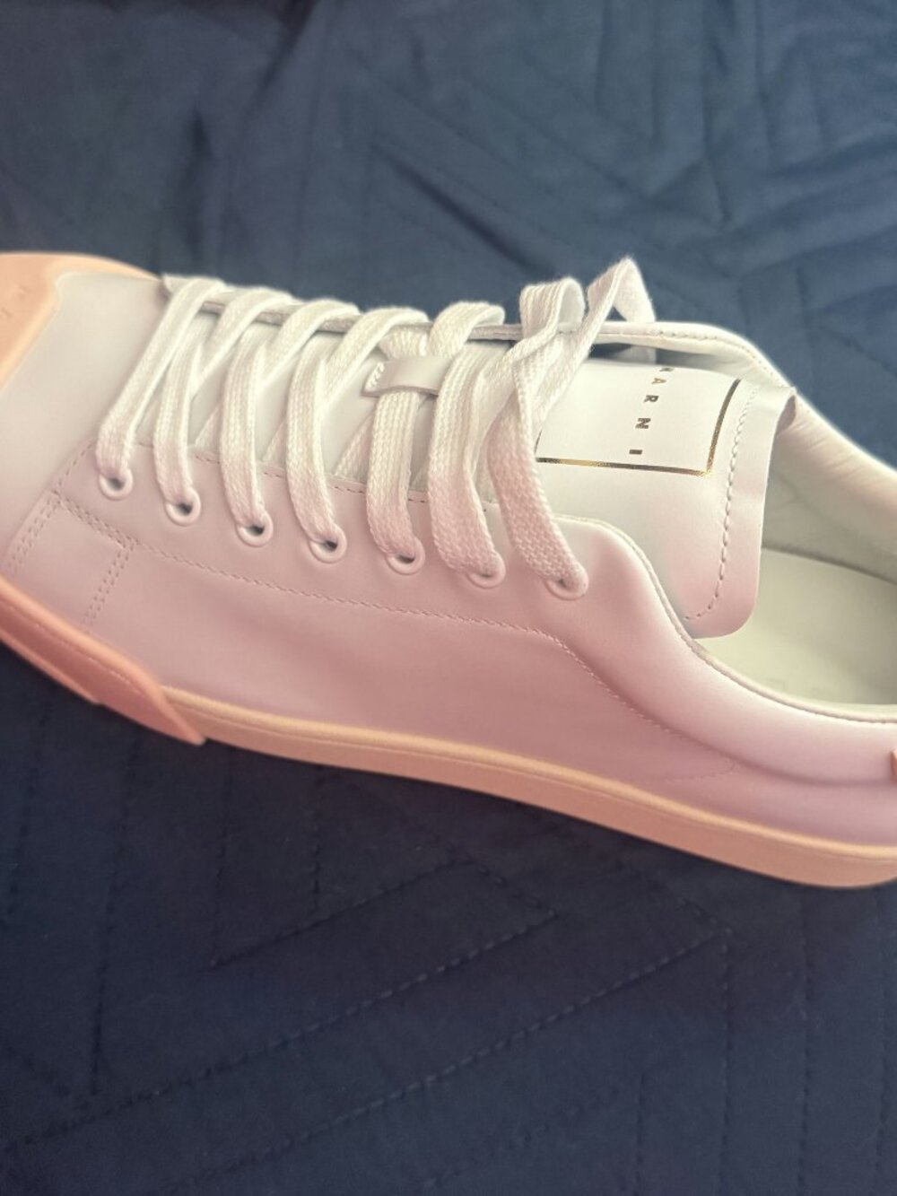 Marni Leather Sneaker White/Pink EU 45/US 11.5